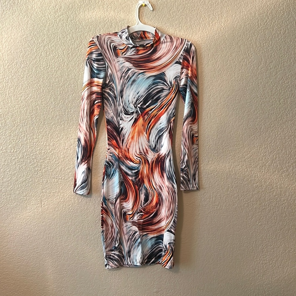 🧡💙Stormy Weather Mini Fashion Nova Dress🧡💙